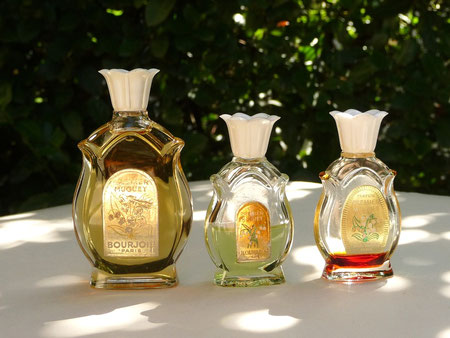 Bottles of Bourjois fragrance Premier Muguet.