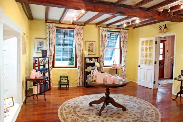 Interior and store of The Bermuda Perfumery, home of the Lili Bermuda line of fragrances.