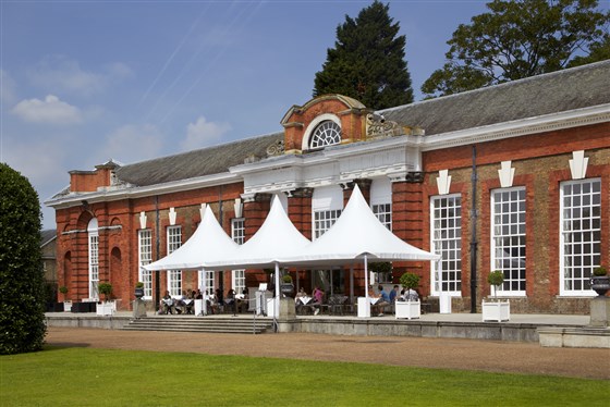Outdoor terrace at The Orangery, Kensington Palace, London