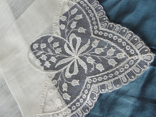Detail of vintage lily of the valley lace pattern