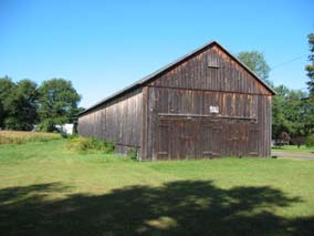 Old tobacco shed, barn, in Connecticut River Valley.