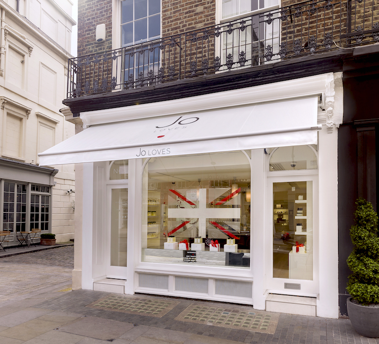 Jo Loves fragrance boutique at 42 Elizabeth Street, London.