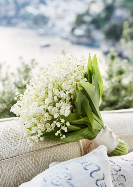 Bridal bouquet of lilies of the valley; Vogue magazine