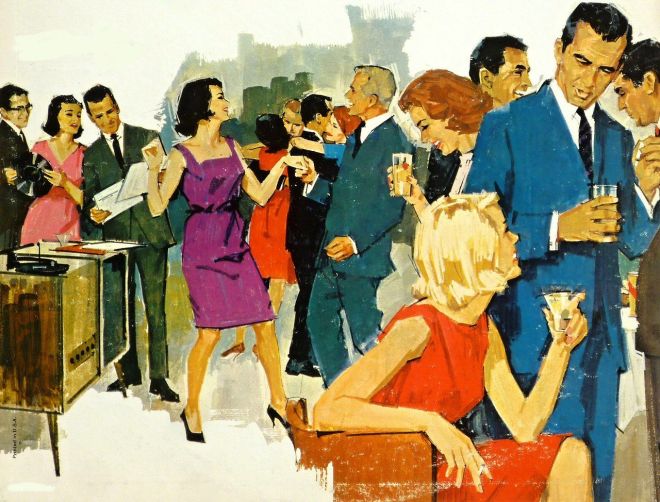 Retro cocktail party image