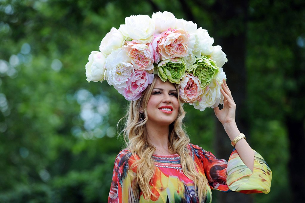 Royal Ascot hat of giant roses