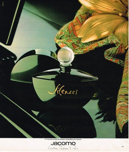 Magazine ad for fragrance Jacomo Silences