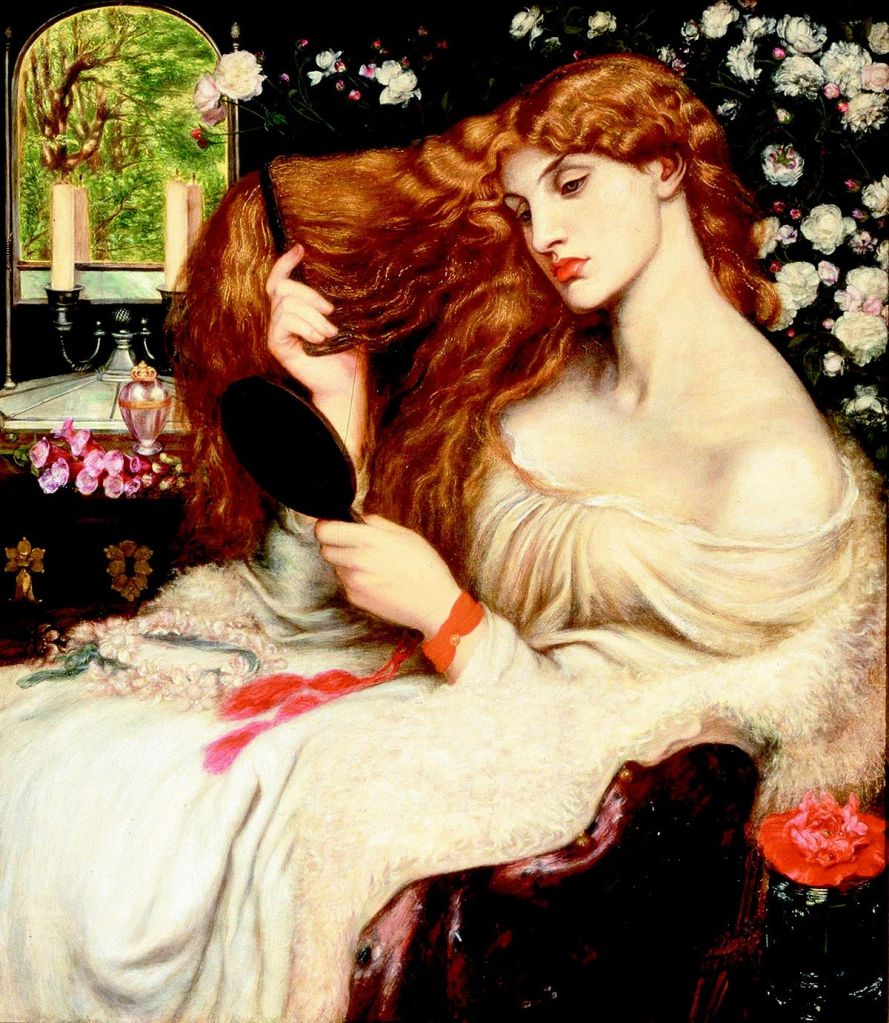 Pre-Raphaelite painting of Lilith, first wife of Adam