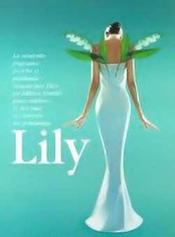 Advertising illustration for Lily eau de toilette by Christian Dior
