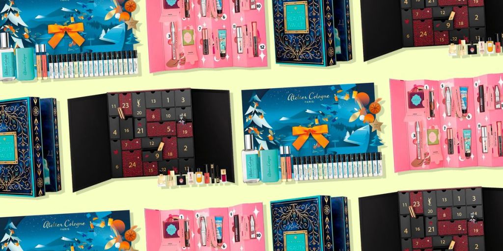 Collection of beauty product Advent calendars, 2021