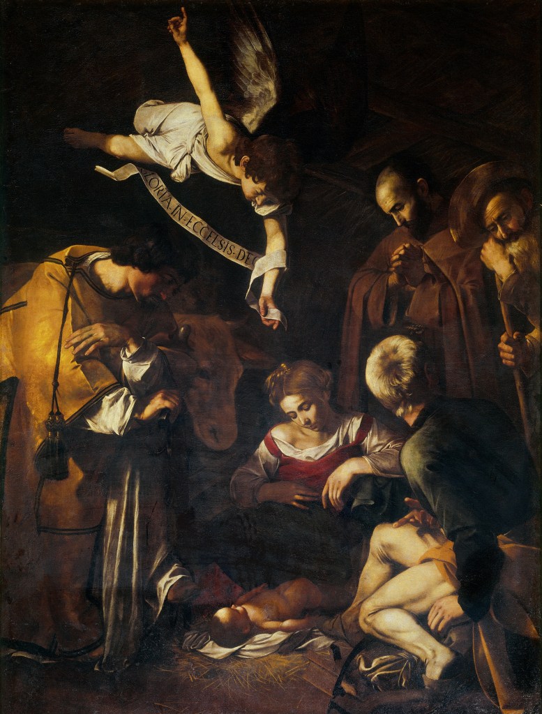 Oil painting of the Nativity, by Caravaggio
