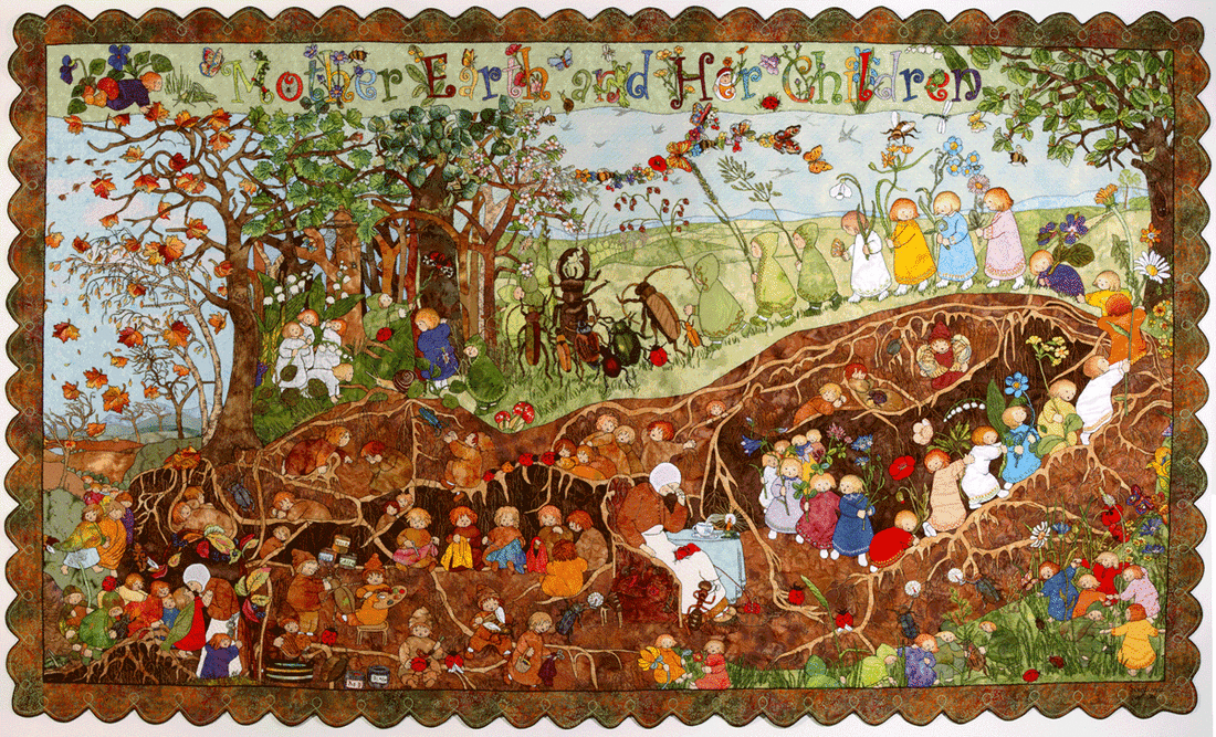 Poster image of quilt by Sieglinde Schoen Smith