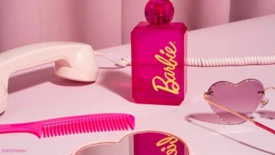 Pink bottle of Barbie perfume, from Mattel